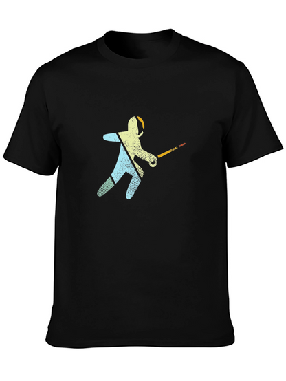 Fencer Graphic Black T-Shirt