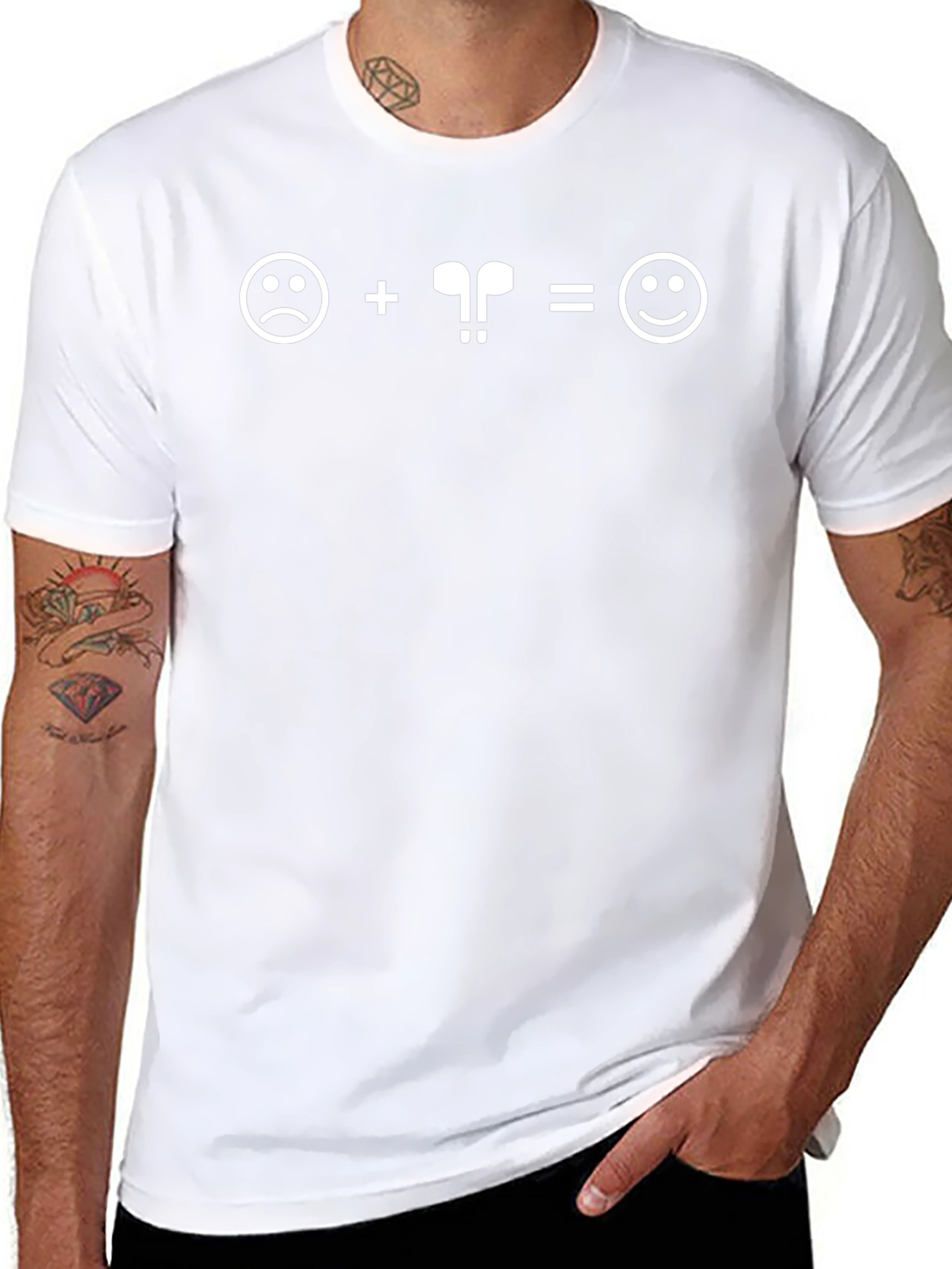 Sad to Happy: AirPods Equation T-Shirt