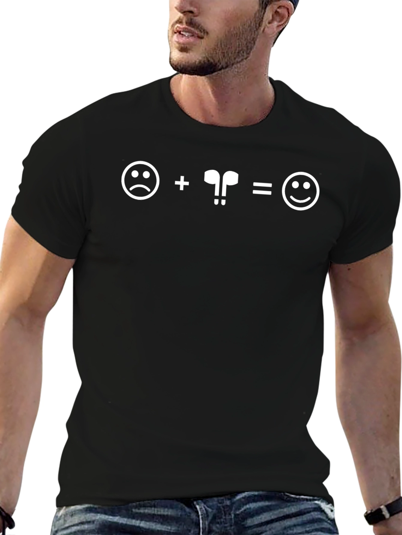 Sad to Happy: AirPods Equation T-Shirt