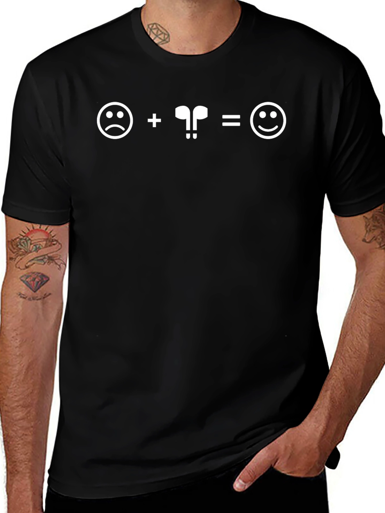 Sad to Happy: AirPods Equation T-Shirt
