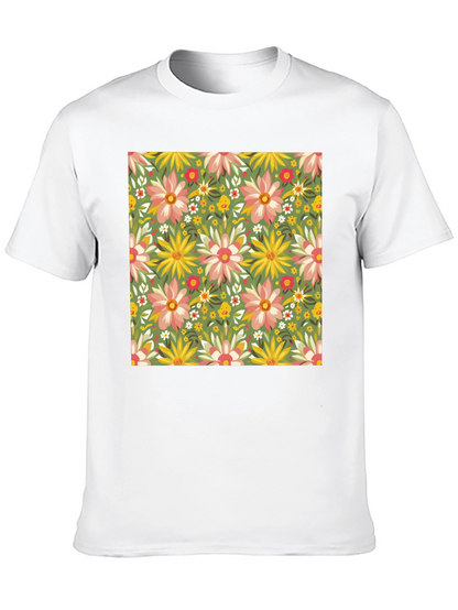 Floral Print Crew Neck T-Shirt