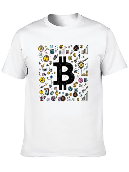 Bitcoin Crypto Black T-Shirt Cool Design