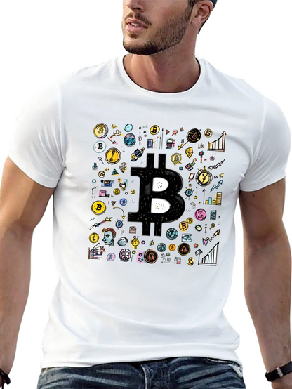Bitcoin Crypto Black T-Shirt Cool Design