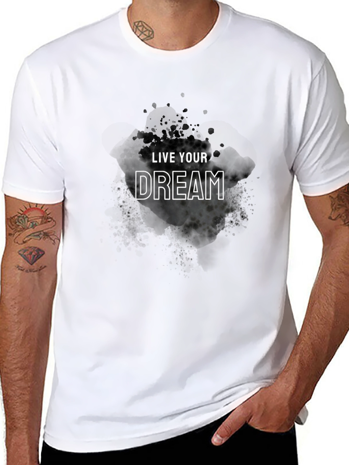 Live Your Dream Black Graphic Tee