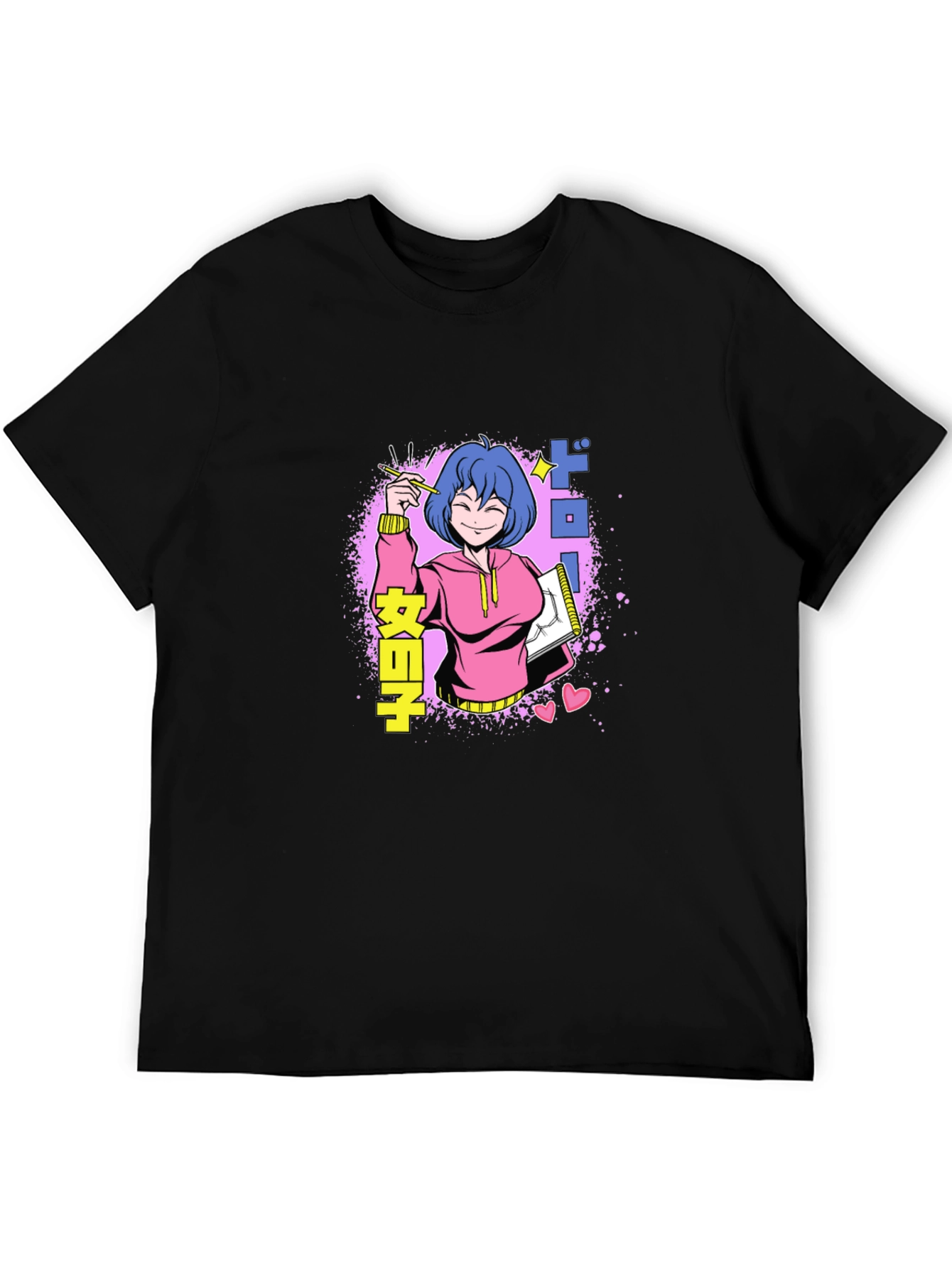 Anime Girl Drawing T-Shirt - Unique Graphic Tee
