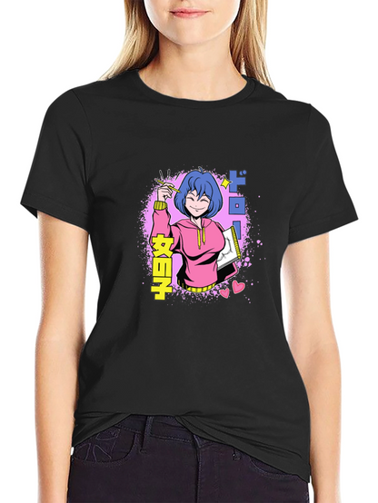 Anime Girl Drawing T-Shirt - Unique Graphic Tee