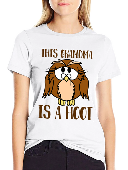 Funny Grandma Owl Graphic T-Shirt