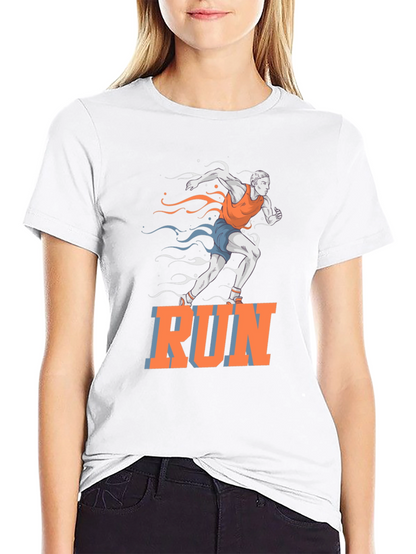 Mens Run Graphic T-Shirt - Black