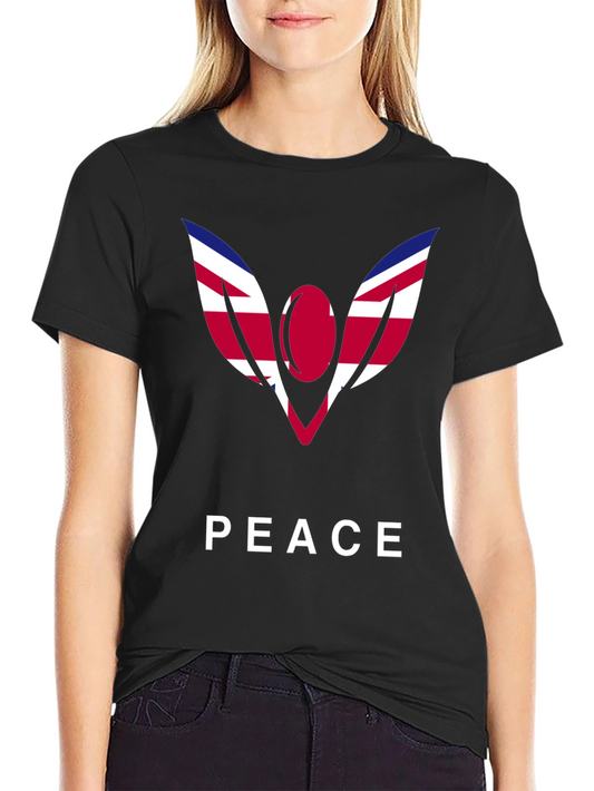 Peace Graphic Tee - Union Jack Angel Wings