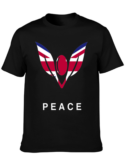 Peace Graphic Tee - Union Jack Angel Wings