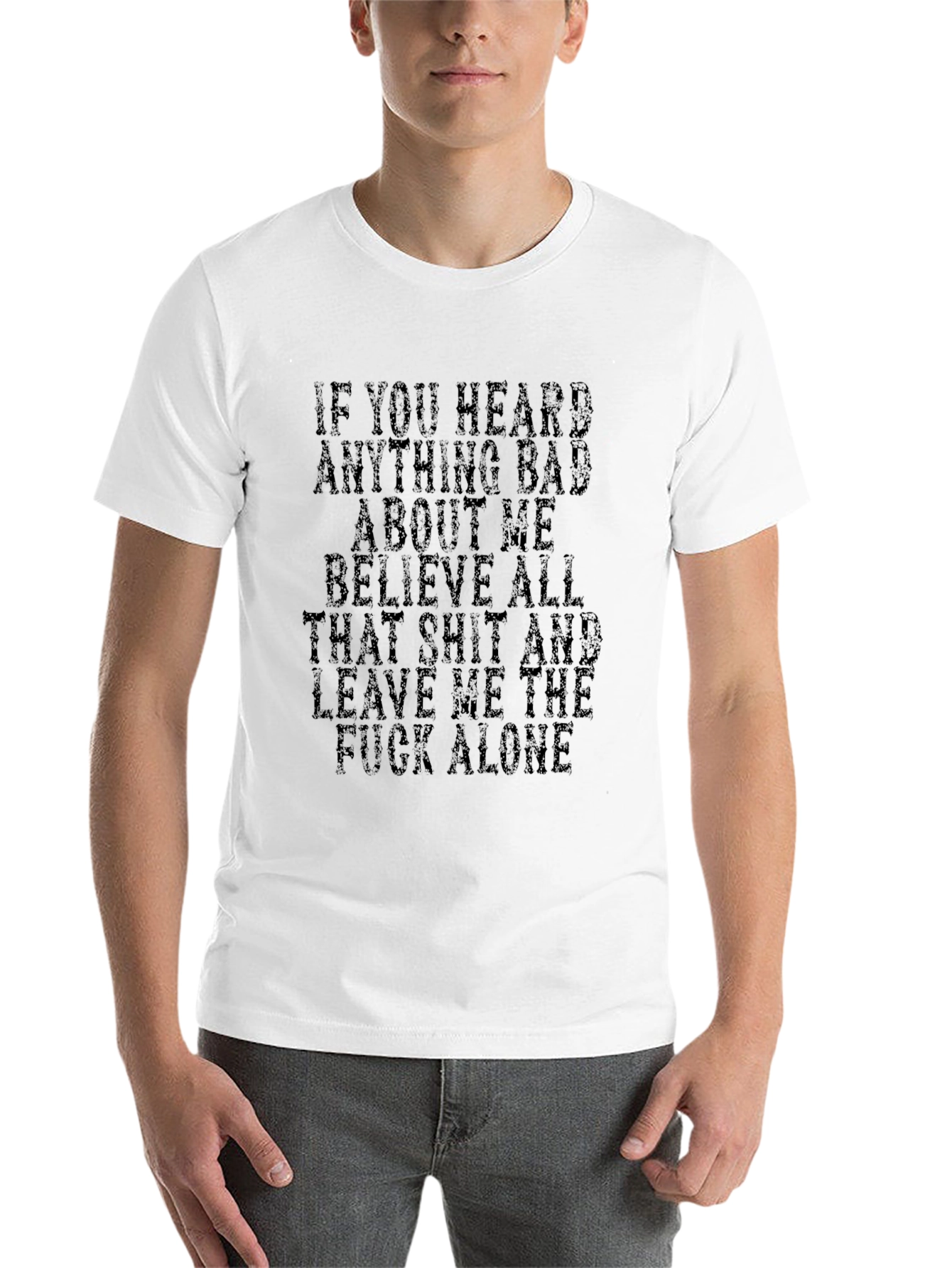 Sarcastic Graphic Tee - Leave Me Alone