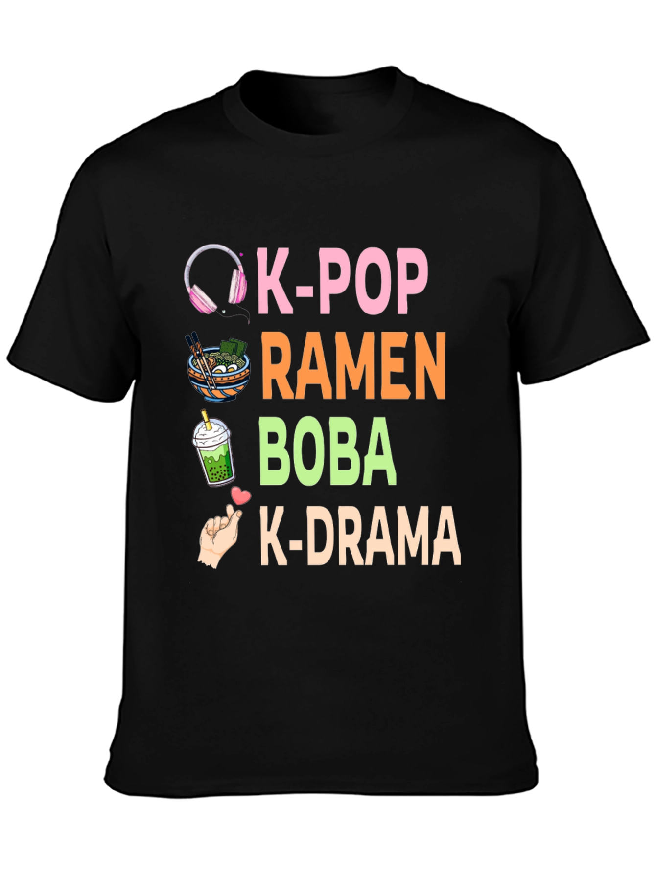 K-Pop Ramen Boba K-Drama T-Shirt