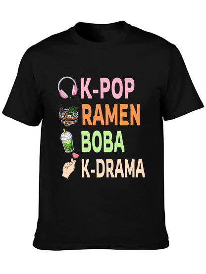 K-Pop Ramen Boba K-Drama T-Shirt