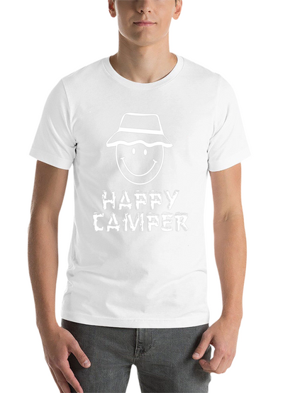 Happy Camper Graphic T-Shirt - Black Cotton Tee