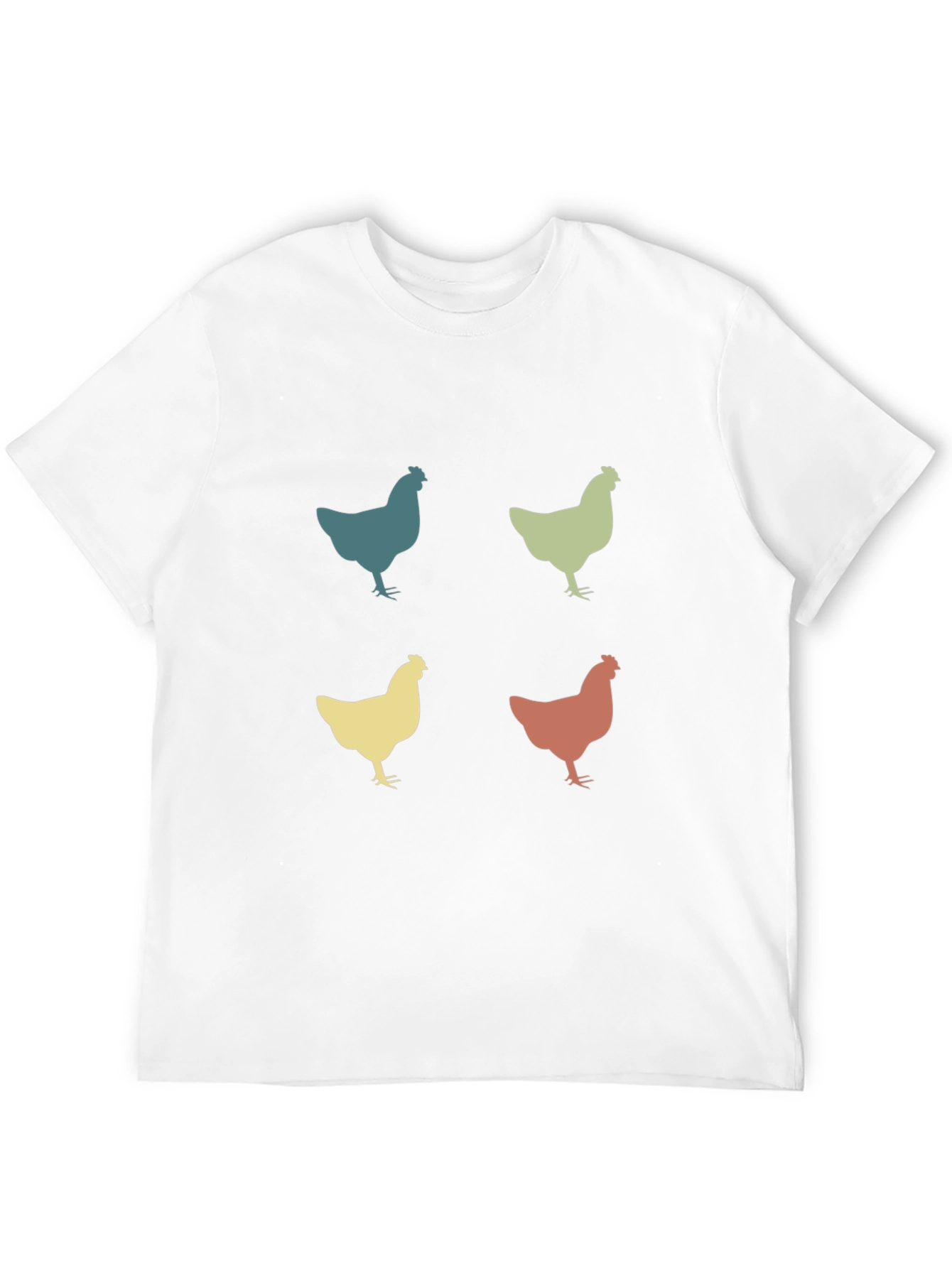 Retro Chicken Pattern T-Shirt
