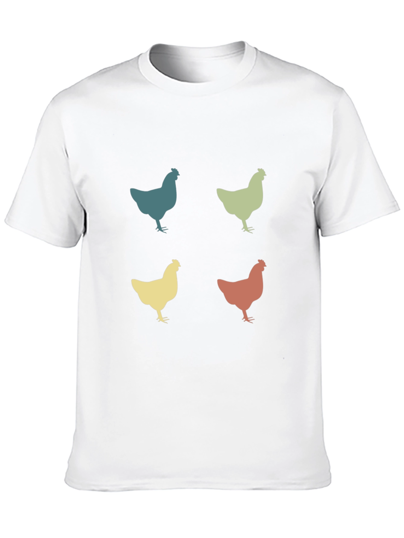 Retro Chicken Pattern T-Shirt