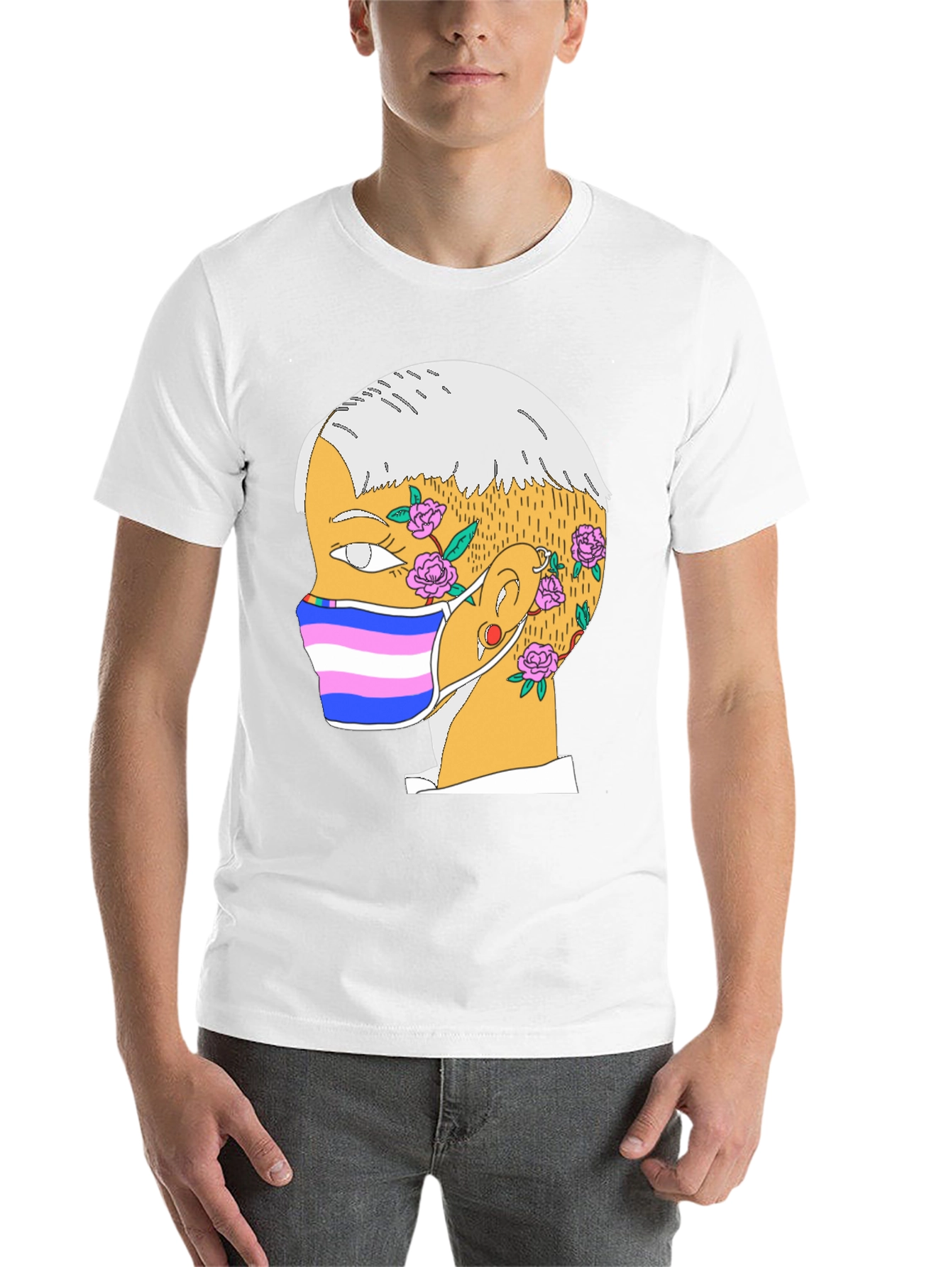 Illustrated Portrait T-Shirt - Unique Graphic Tee