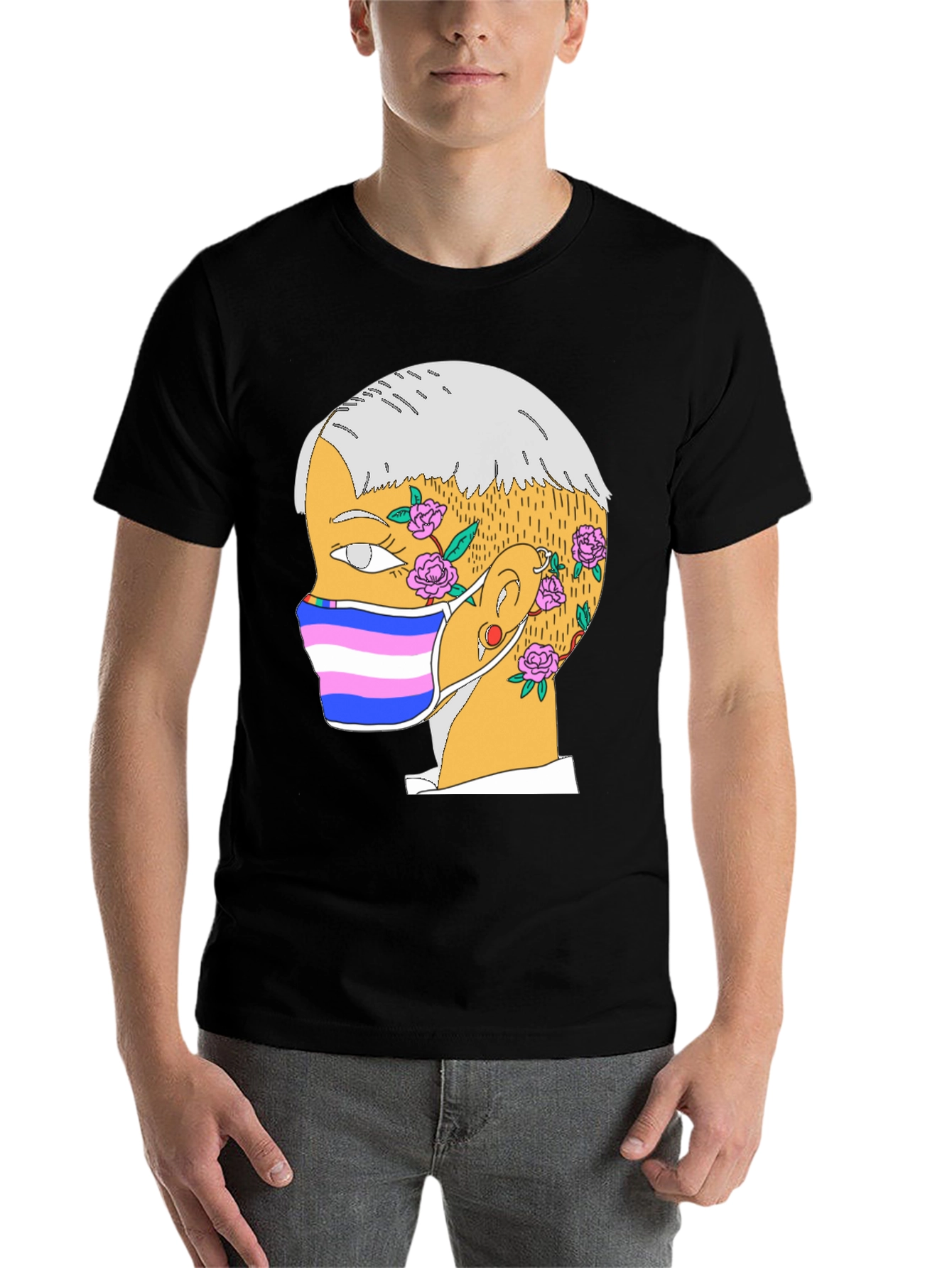 Illustrated Portrait T-Shirt - Unique Graphic Tee
