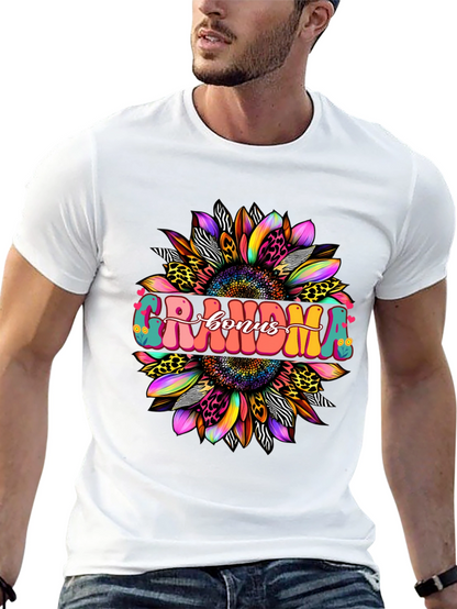 Grandma Bonus Graphic Tee - Sunflower Design