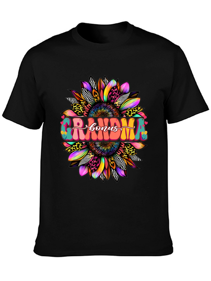 Grandma Bonus Graphic Tee - Sunflower Design