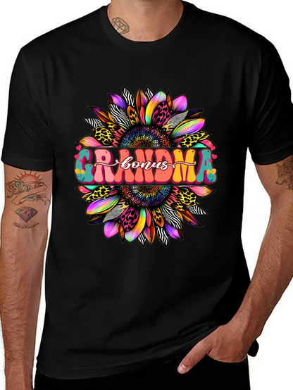 Grandma Bonus Graphic Tee - Sunflower Design