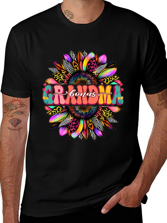 Grandma Bonus Graphic Tee - Sunflower Design