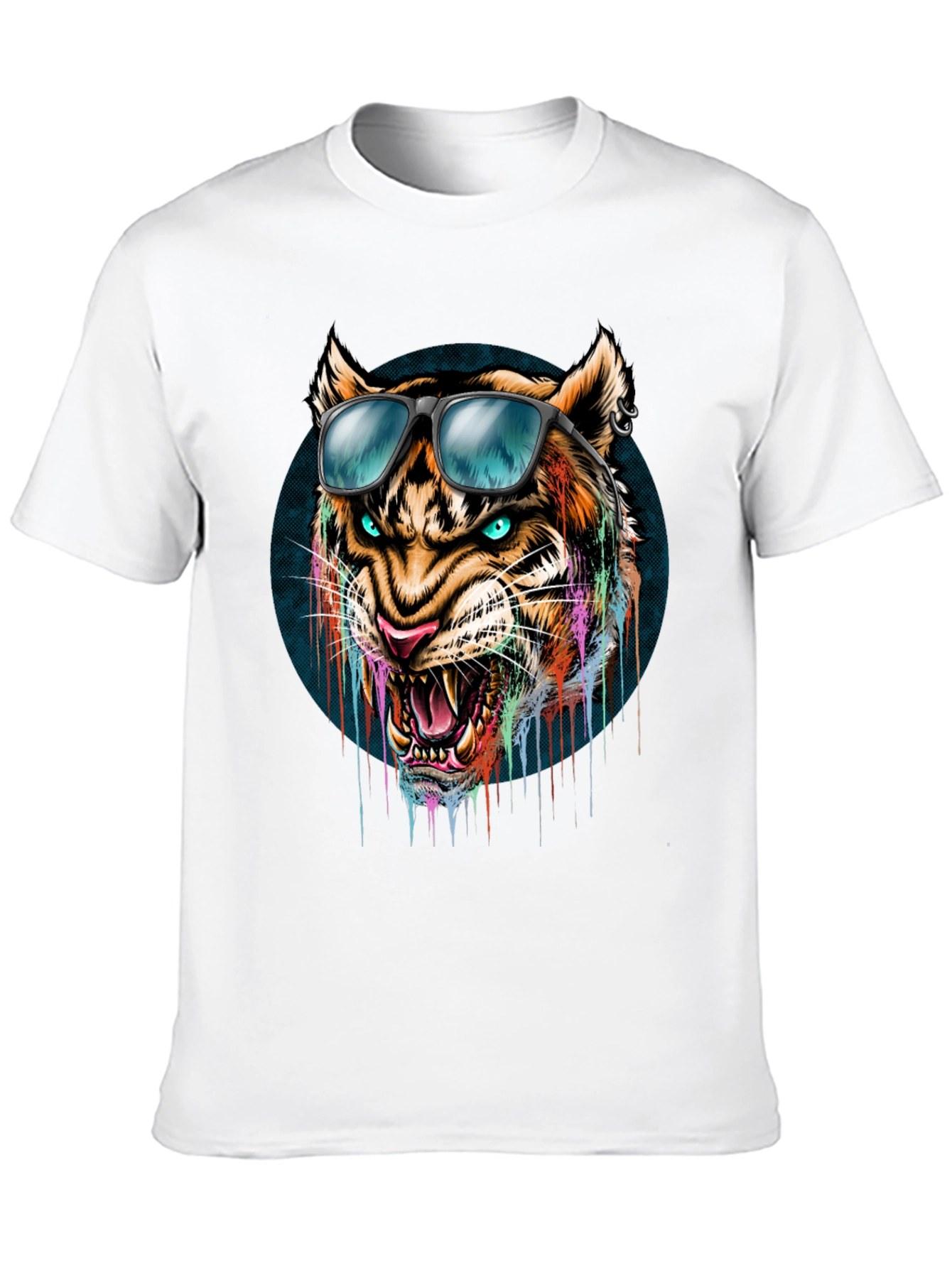 Cool Tiger Graphic Tee - Mens Black T-Shirt