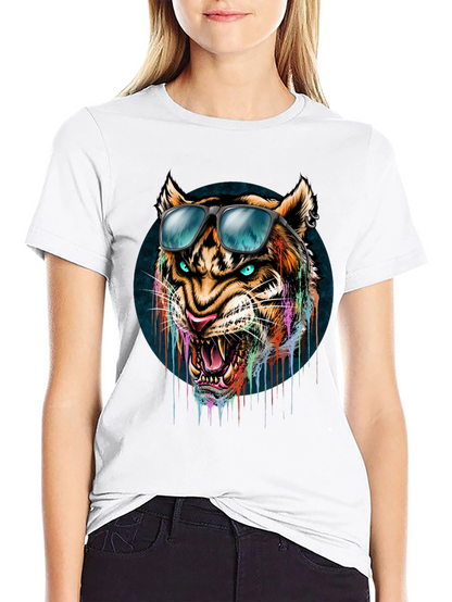 Cool Tiger Graphic Tee - Mens Black T-Shirt