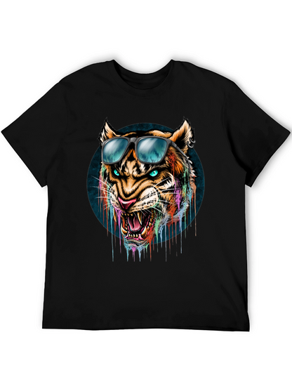 Cool Tiger Graphic Tee - Mens Black T-Shirt