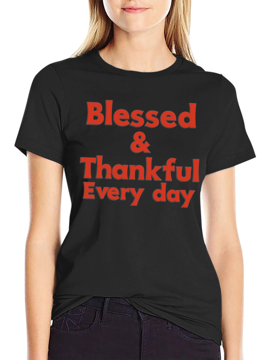 Blessed & Thankful Graphic T-Shirt