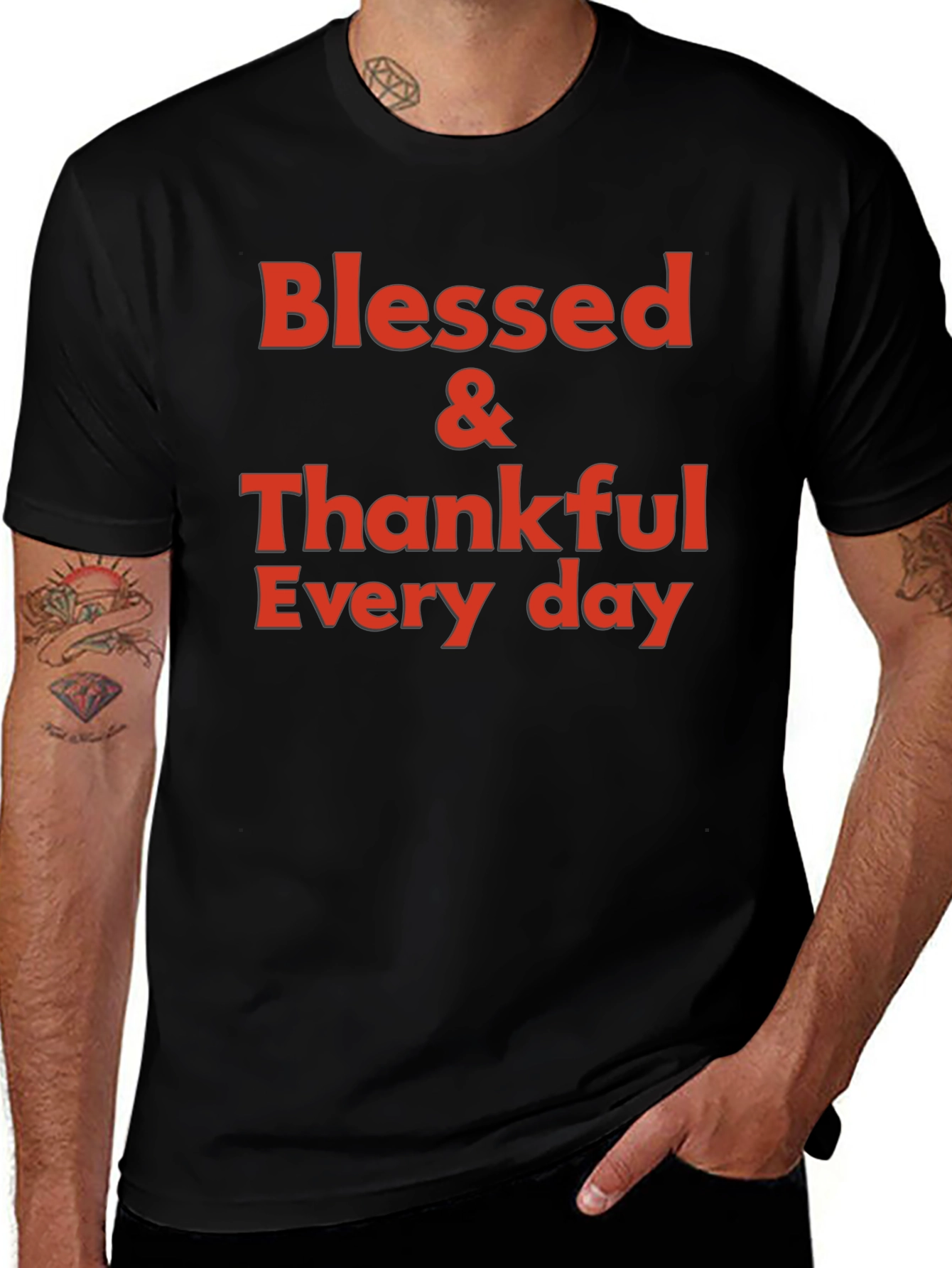 Blessed & Thankful Graphic T-Shirt