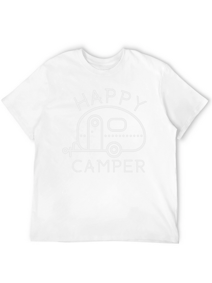 Happy Camper Graphic Tee - Black Camping T-Shirt