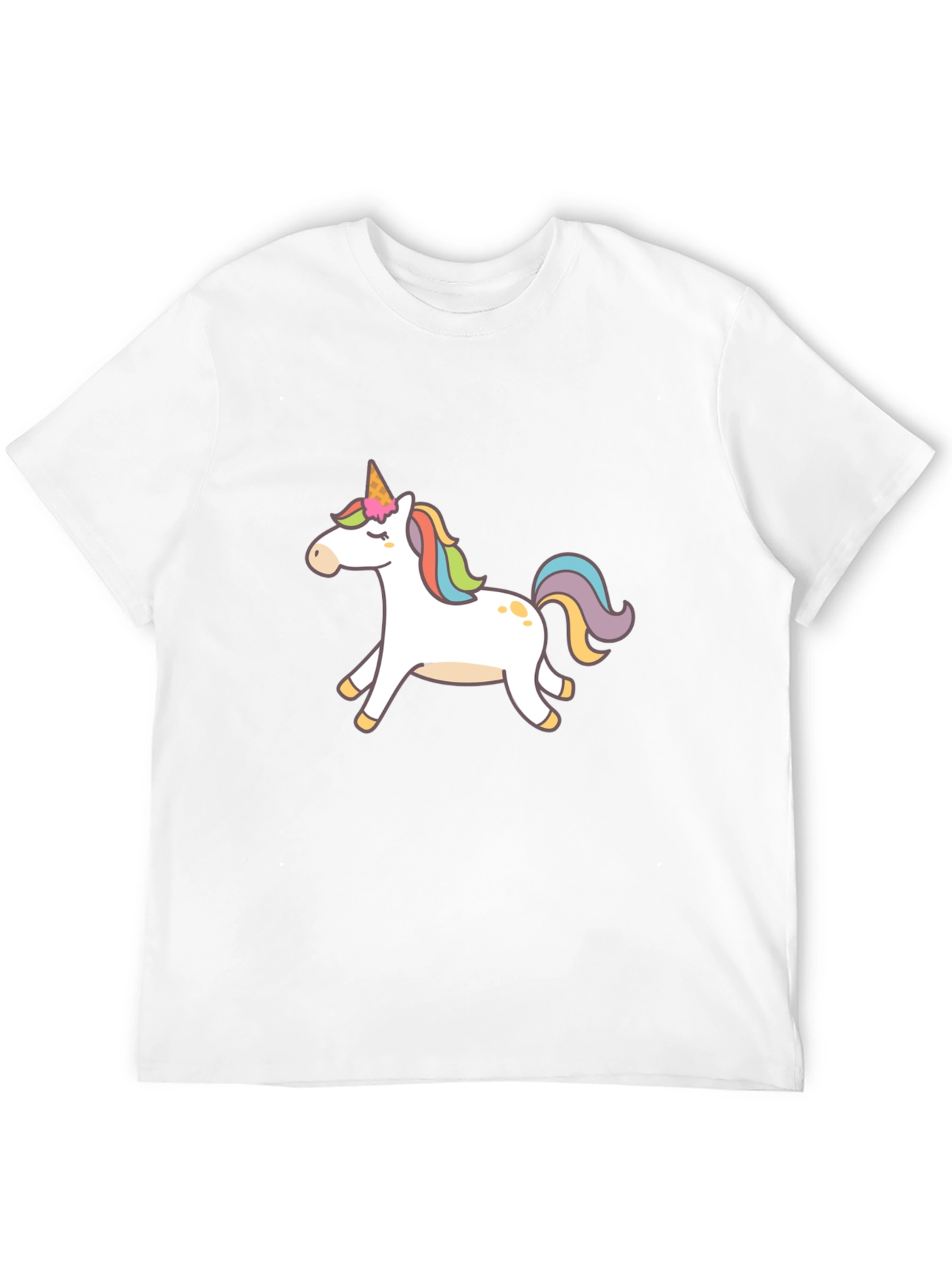 Black T-Shirt with Unicorn Graphic
