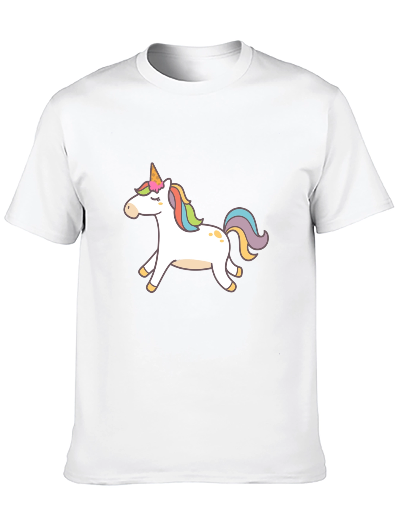 Black T-Shirt with Unicorn Graphic