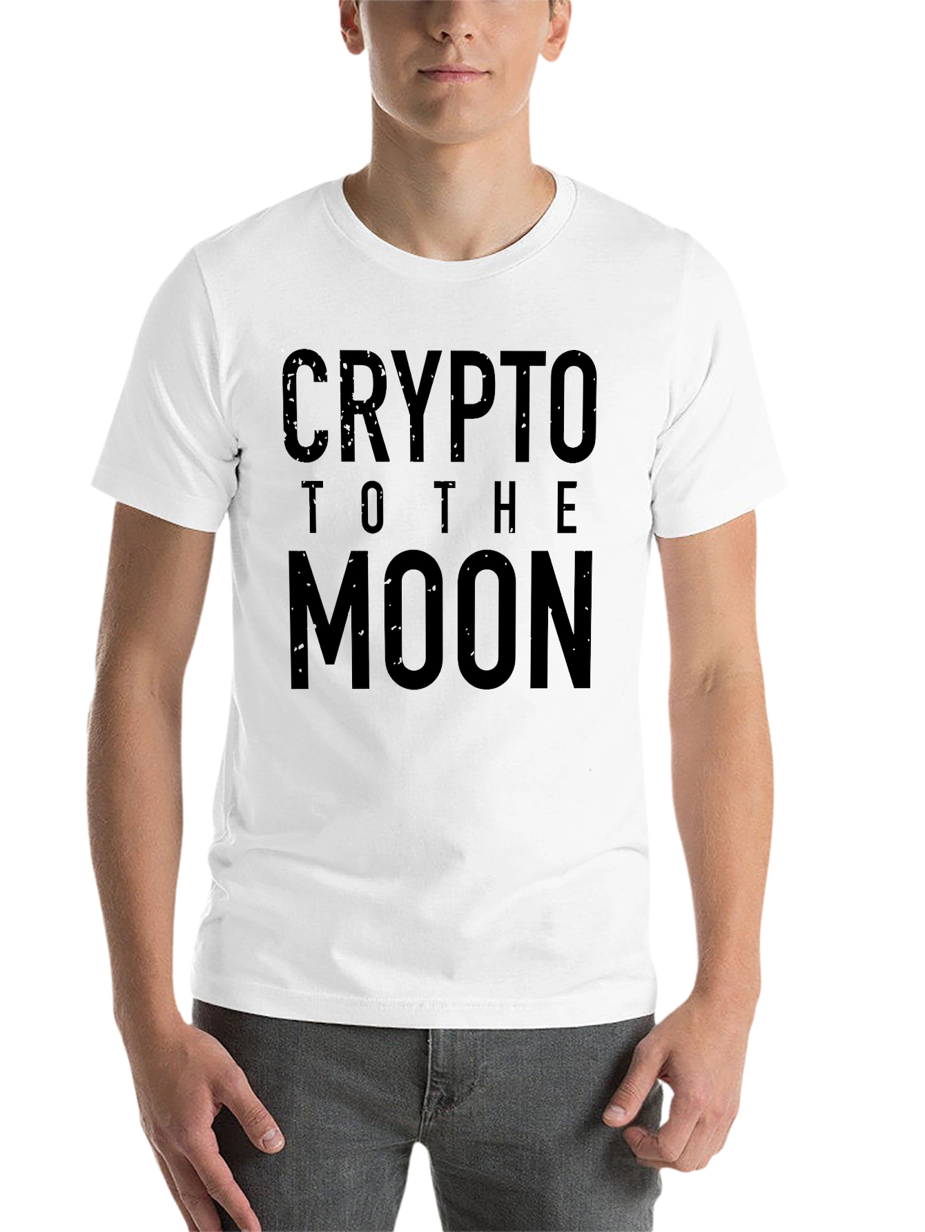 Crypto To The Moon Black Graphic Tee