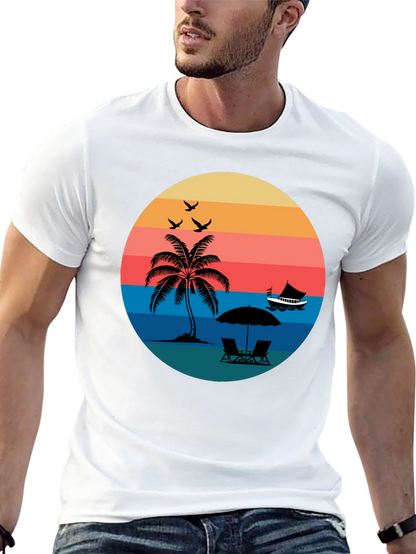Retro Sunset Beach T-Shirt