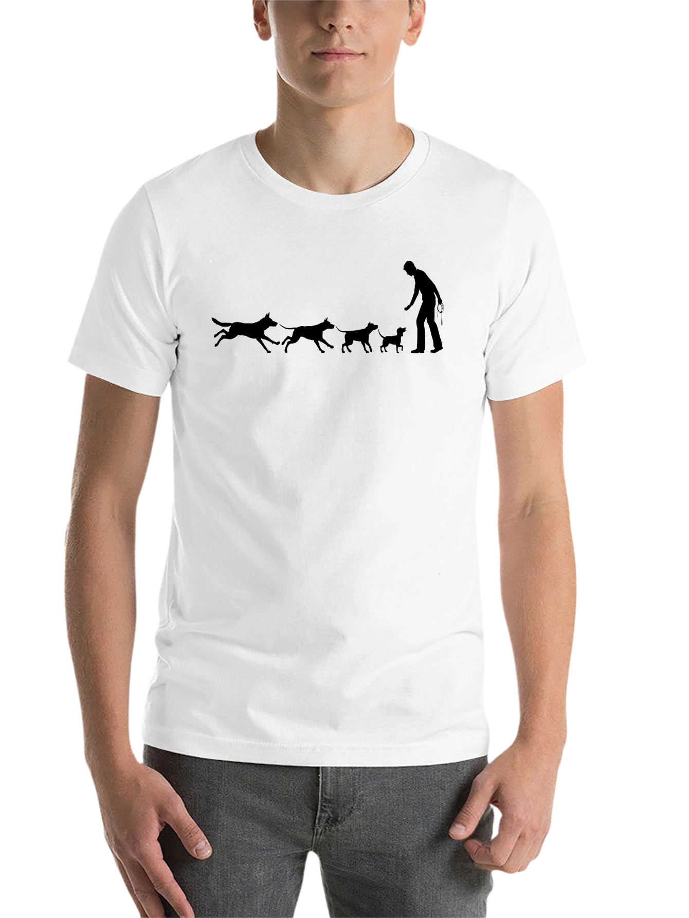 Dog Walker Tee - Black Graphic Print