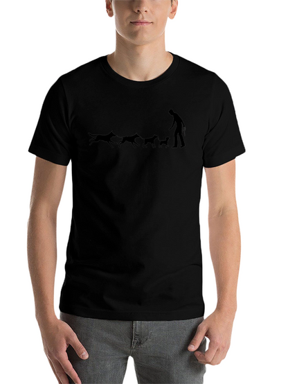 Dog Walker Tee - Black Graphic Print
