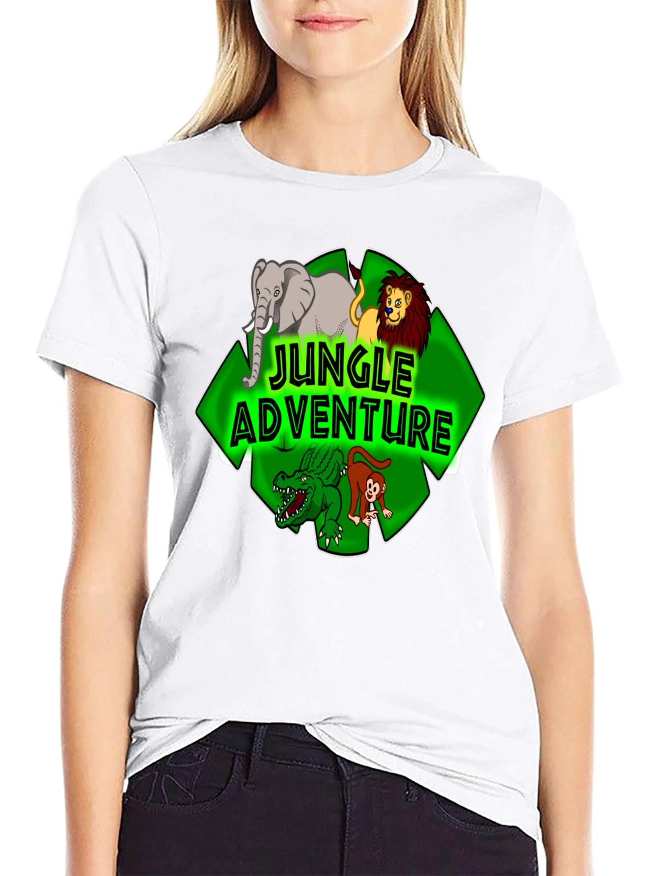 Jungle Adventure Cartoon Graphic Tee