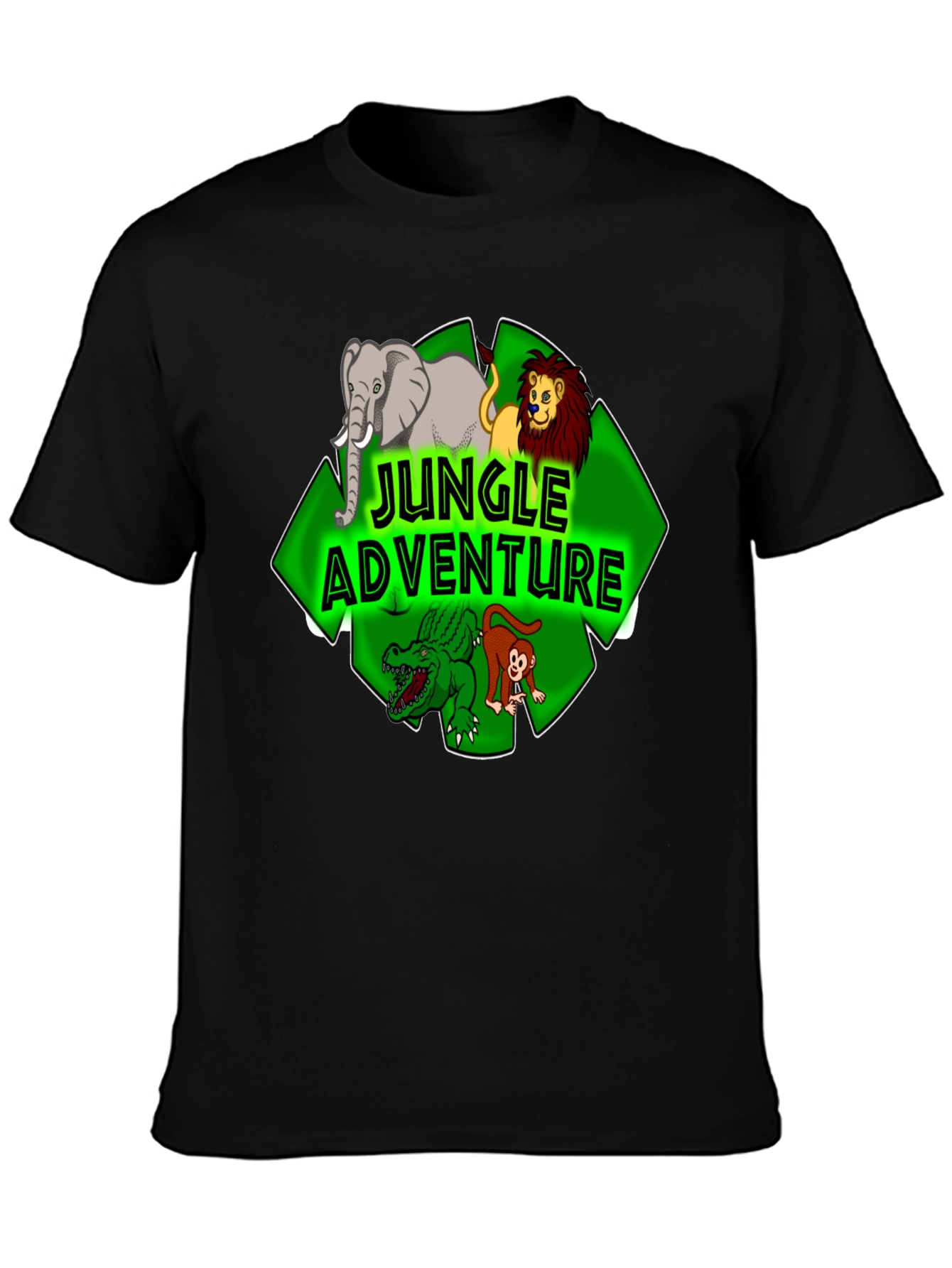 Jungle Adventure Cartoon Graphic Tee