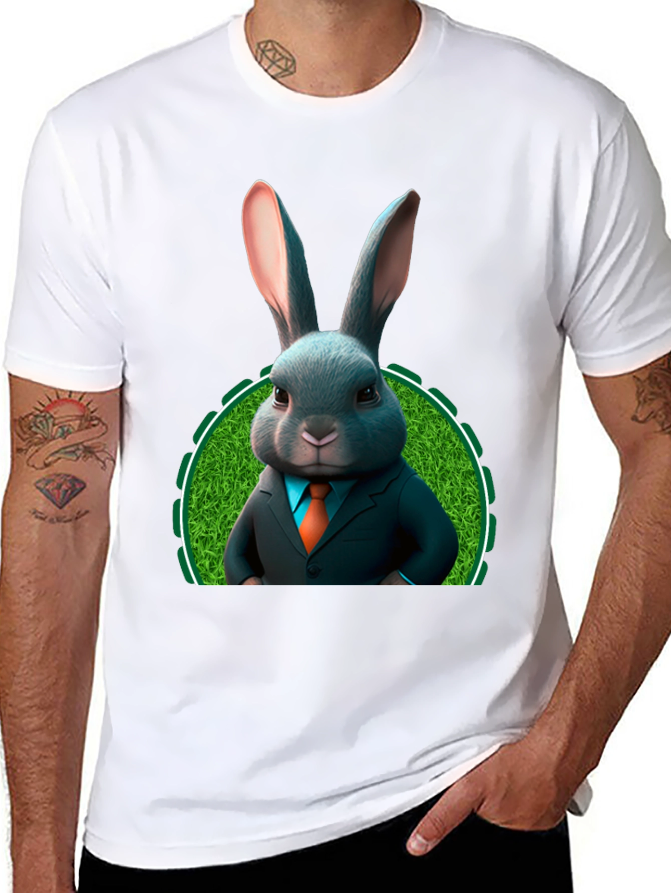 Bunny Business T-Shirt - Easter Rabbit in Suit