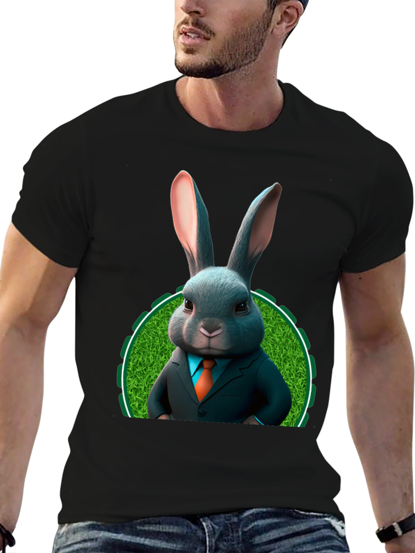 Bunny Business T-Shirt - Easter Rabbit in Suit