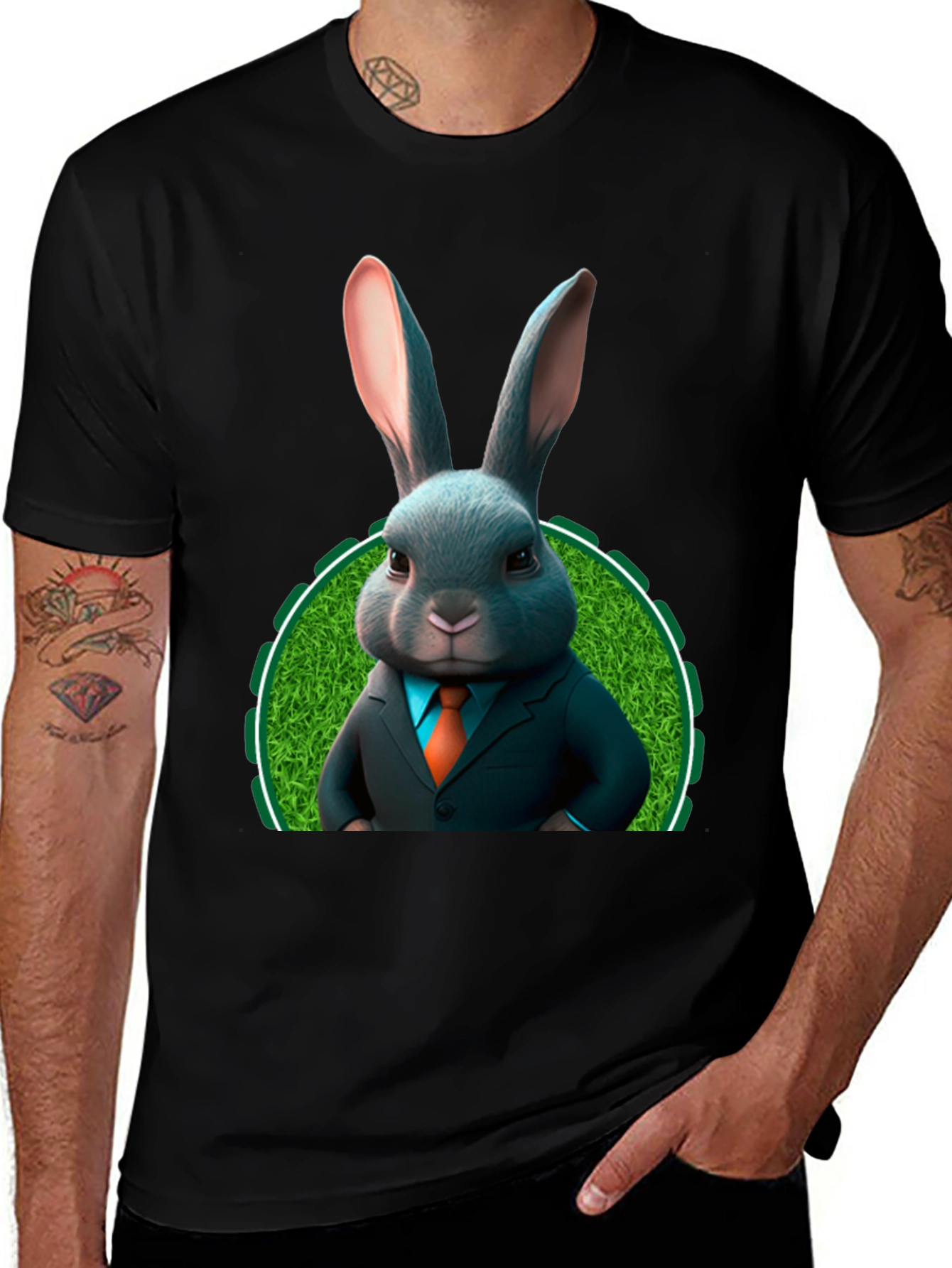Bunny Business T-Shirt - Easter Rabbit in Suit