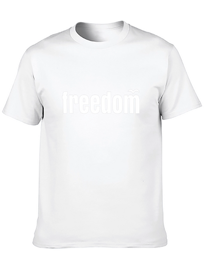 Freedom Graphic Tee - Black Cotton T-Shirt