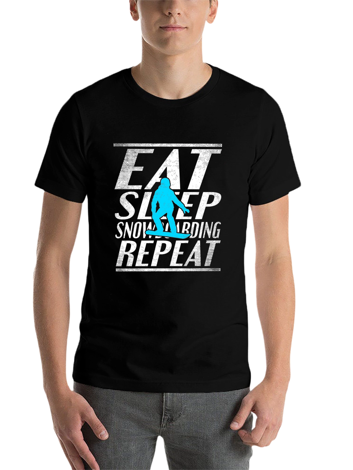 Eat Sleep Snowboarding Repeat Graphic Tee