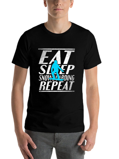 Eat Sleep Snowboarding Repeat Graphic Tee