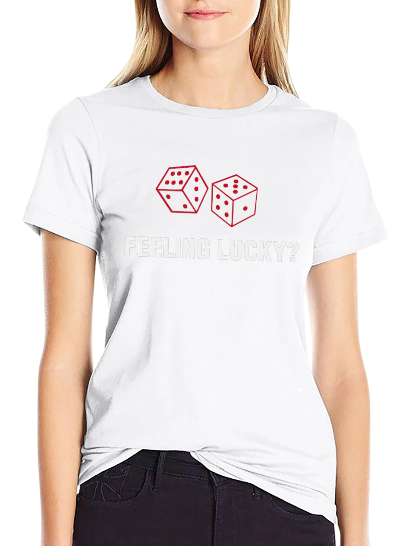 Feeling Lucky? Dice Graphic Print Tee