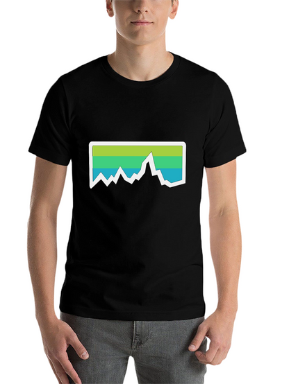 Mountain Graphic Tee - Black Casual T-Shirt