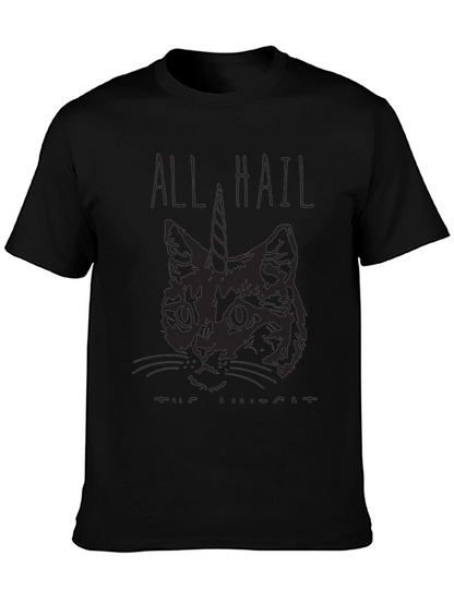All Hail the Unicat Black T-Shirt