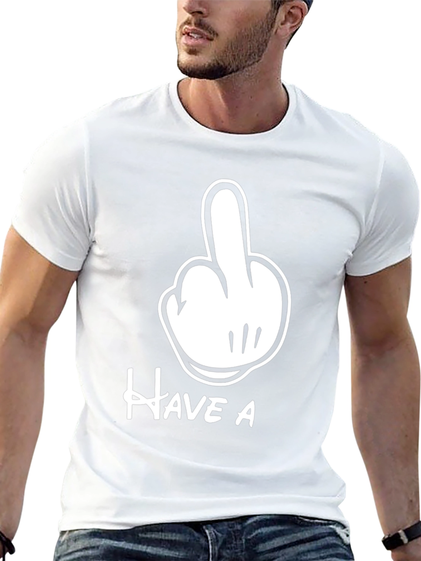 Mickey Mouse Hand Gesture Black Tee